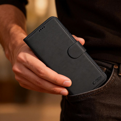 Hülle für Samsung Galaxy A37 5G / A56 A566 / A36 A366, Tech-Protect, Wallet, Schwarz