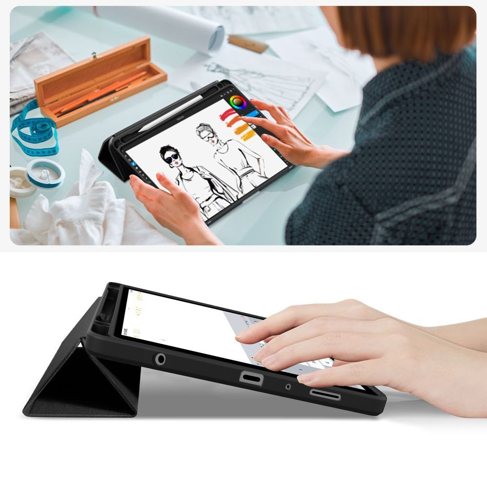 Étui pour Samsung Galaxy Tab A11 / Tab A9, Tech-Protect, SC PEN Hybrid, Noir