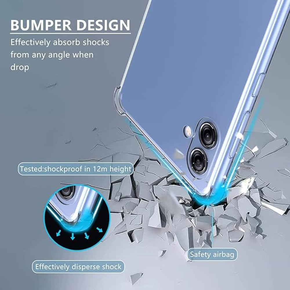 Hoes voor Samsung Galaxy A04e A042 / M04 M045, Techsuit, Schokbestendig Helder, Transparant