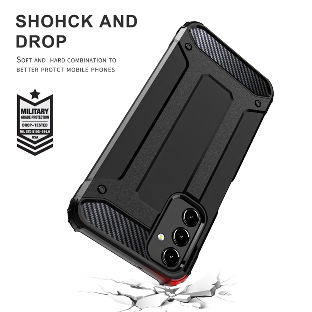 Coque pour Samsung Galaxy A05s A057, Techsuit, Hybrid Armor, Noire