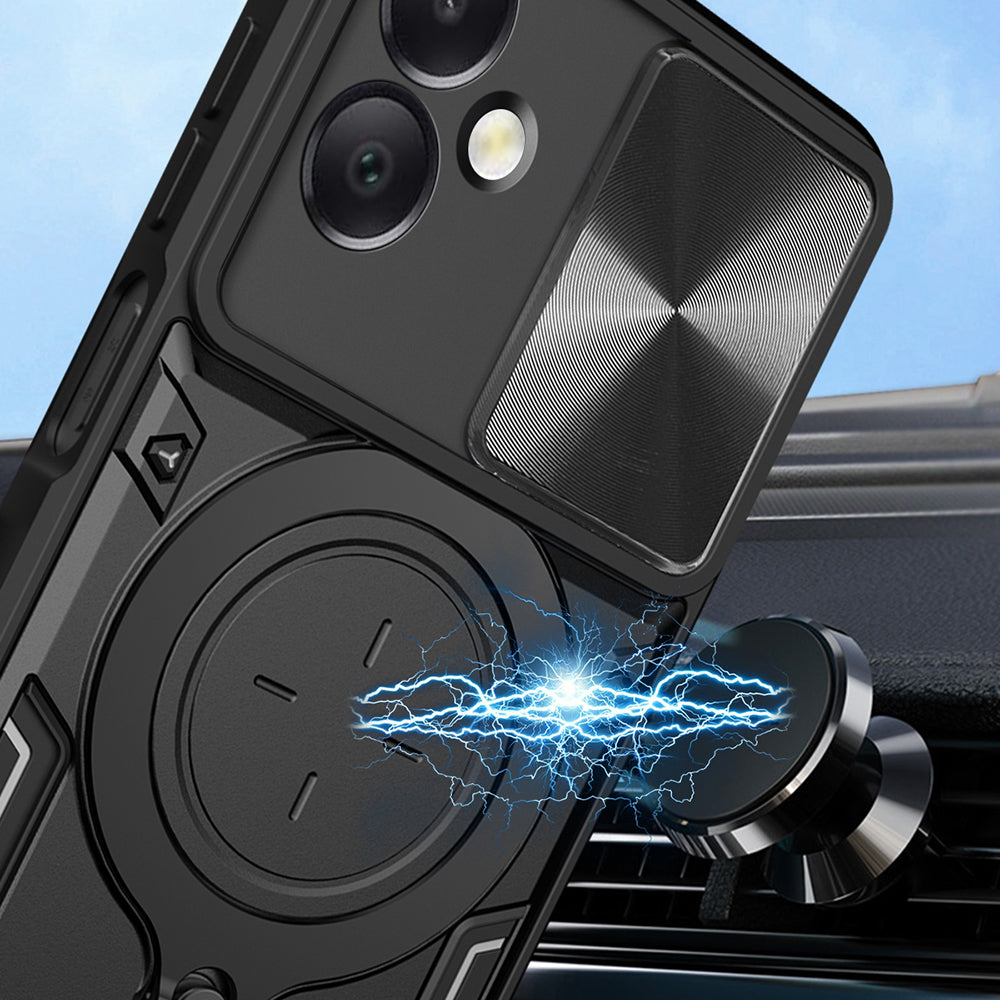 Coque pour Samsung Galaxy A06 A065, Techsuit, CamGuard Pro, Noire