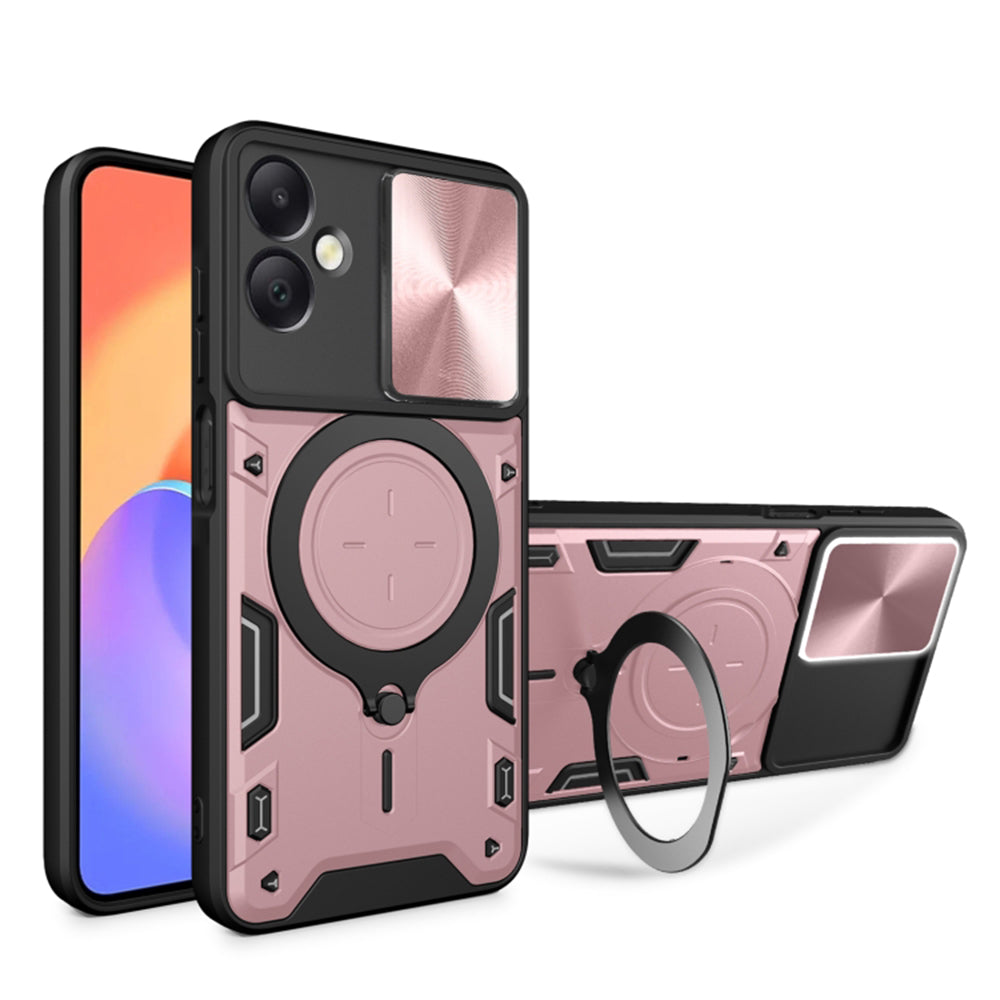 Coque pour Samsung Galaxy A06 A065, Techsuit, CamGuard Pro, Rose Doré