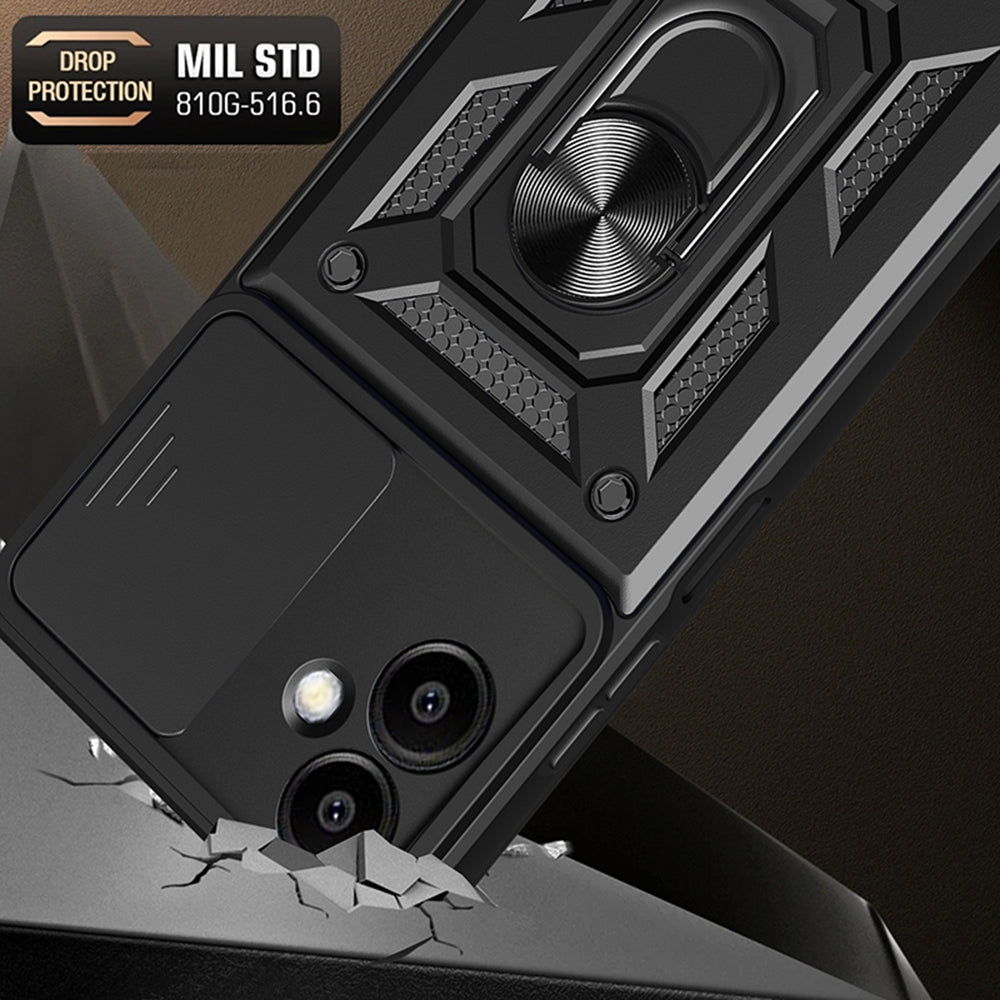 Coque pour Samsung Galaxy A06 A065, Techsuit, CamShield, Noire