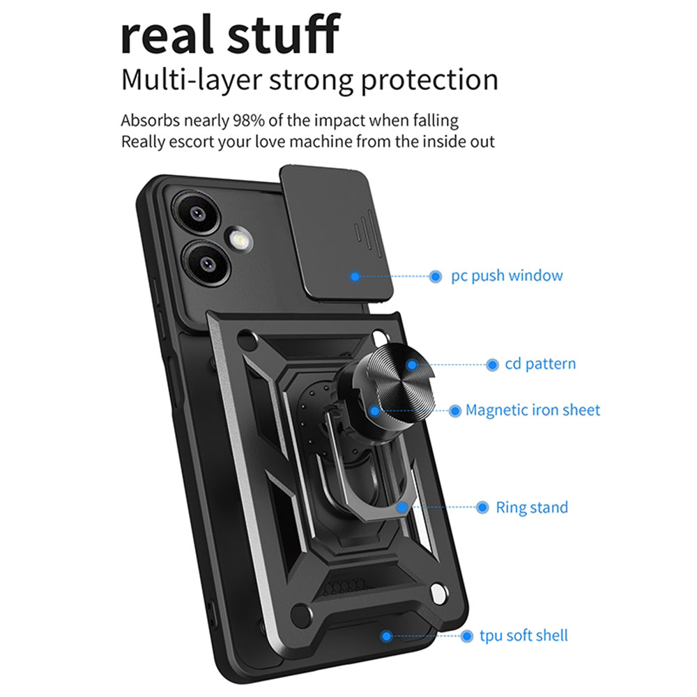 Coque pour Samsung Galaxy A06 A065, Techsuit, CamShield, Vert