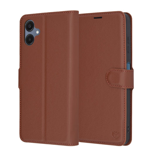 Coque pour Samsung Galaxy A06 A065, Techsuit, Leather Folio, Marron