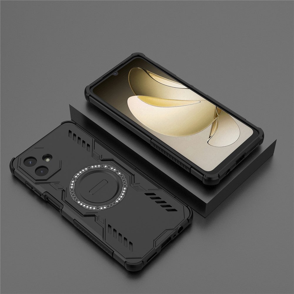 MagSafe-Hülle für Samsung Galaxy A07 4G A075, Techsuit, ArmorMag, Schwarz