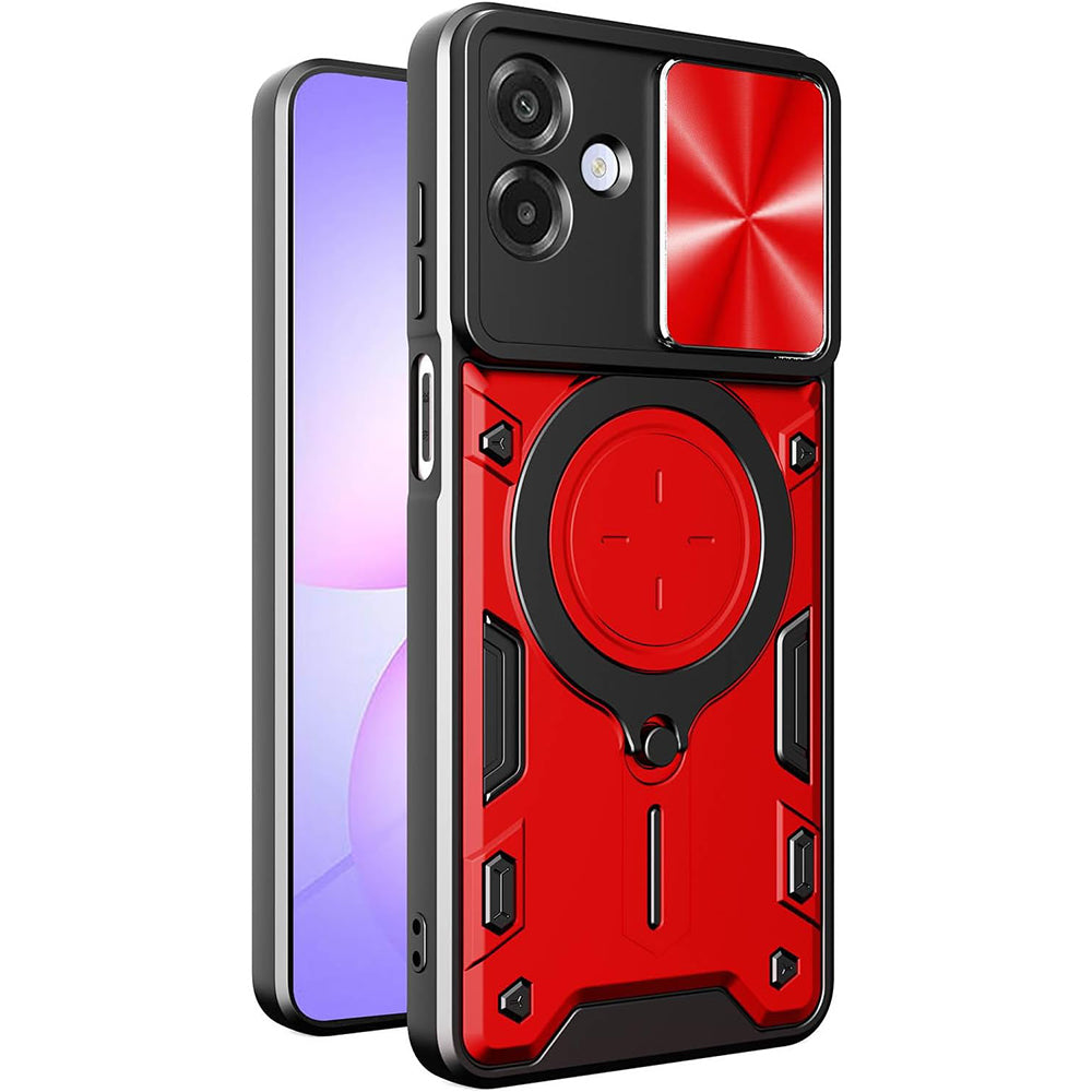 Hoes voor Samsung Galaxy A07 4G A075, Techsuit, CamGuard Pro, Rood