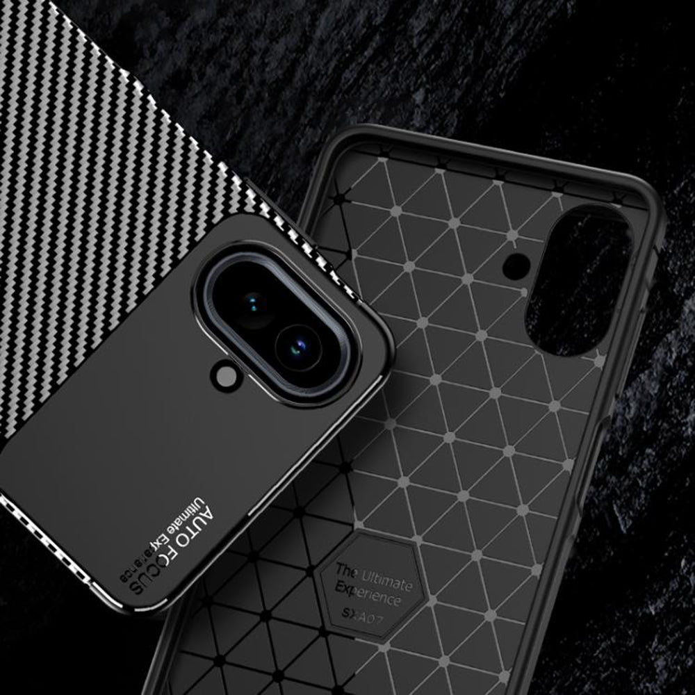 Case for Samsung Galaxy A07 4G A075, Techsuit, CarbonFiber, Black