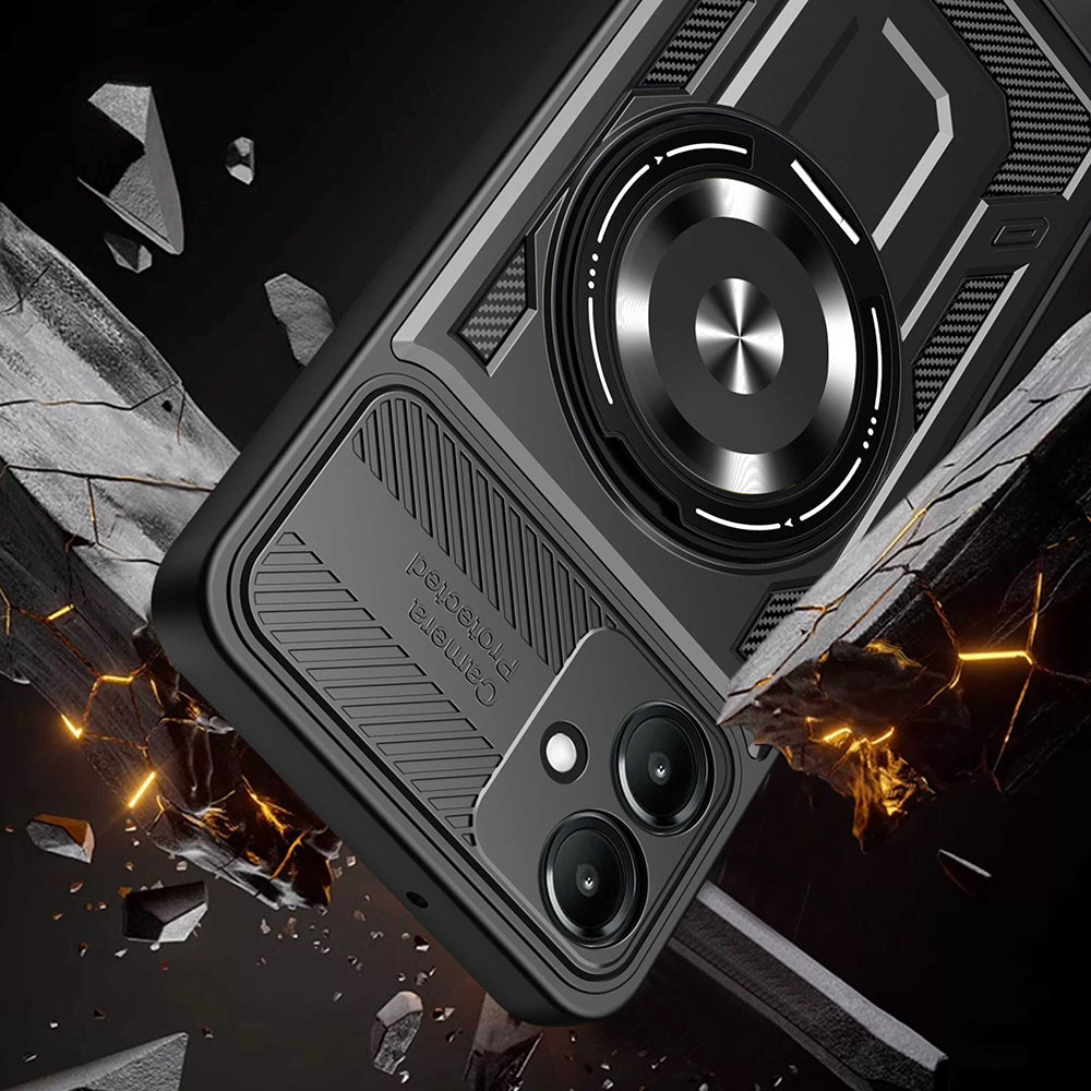 Étui pour Samsung Galaxy A07 4G A075, Techsuit, RuggedCam, Noir