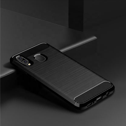 Hülle für Samsung Galaxy A10 A105 / M10 M105, Techsuit, Carbon, Schwarz