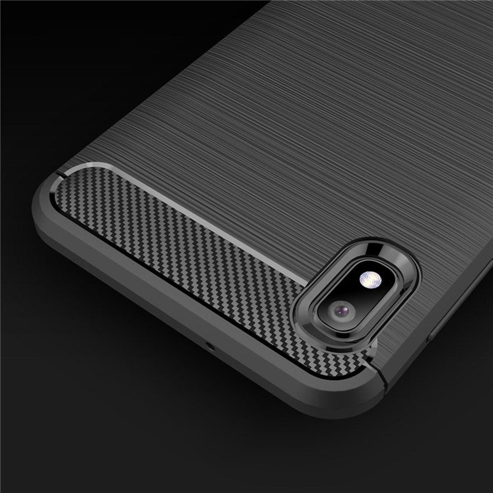 Hülle für Samsung Galaxy A10 A105 / M10 M105, Techsuit, Carbon, Schwarz