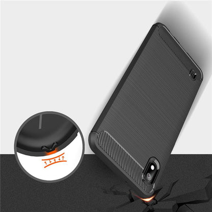 Hülle für Samsung Galaxy A10 A105 / M10 M105, Techsuit, Carbon, Schwarz