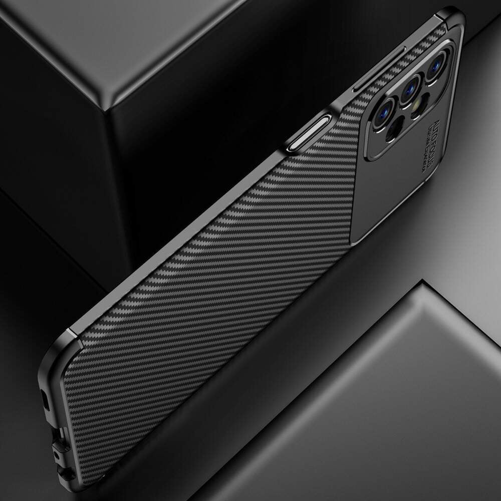 Hülle für Samsung Galaxy A13 A135, Techsuit, CarbonFiber, Schwarz