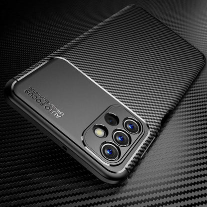 Hülle für Samsung Galaxy A13 A135, Techsuit, CarbonFiber, Schwarz