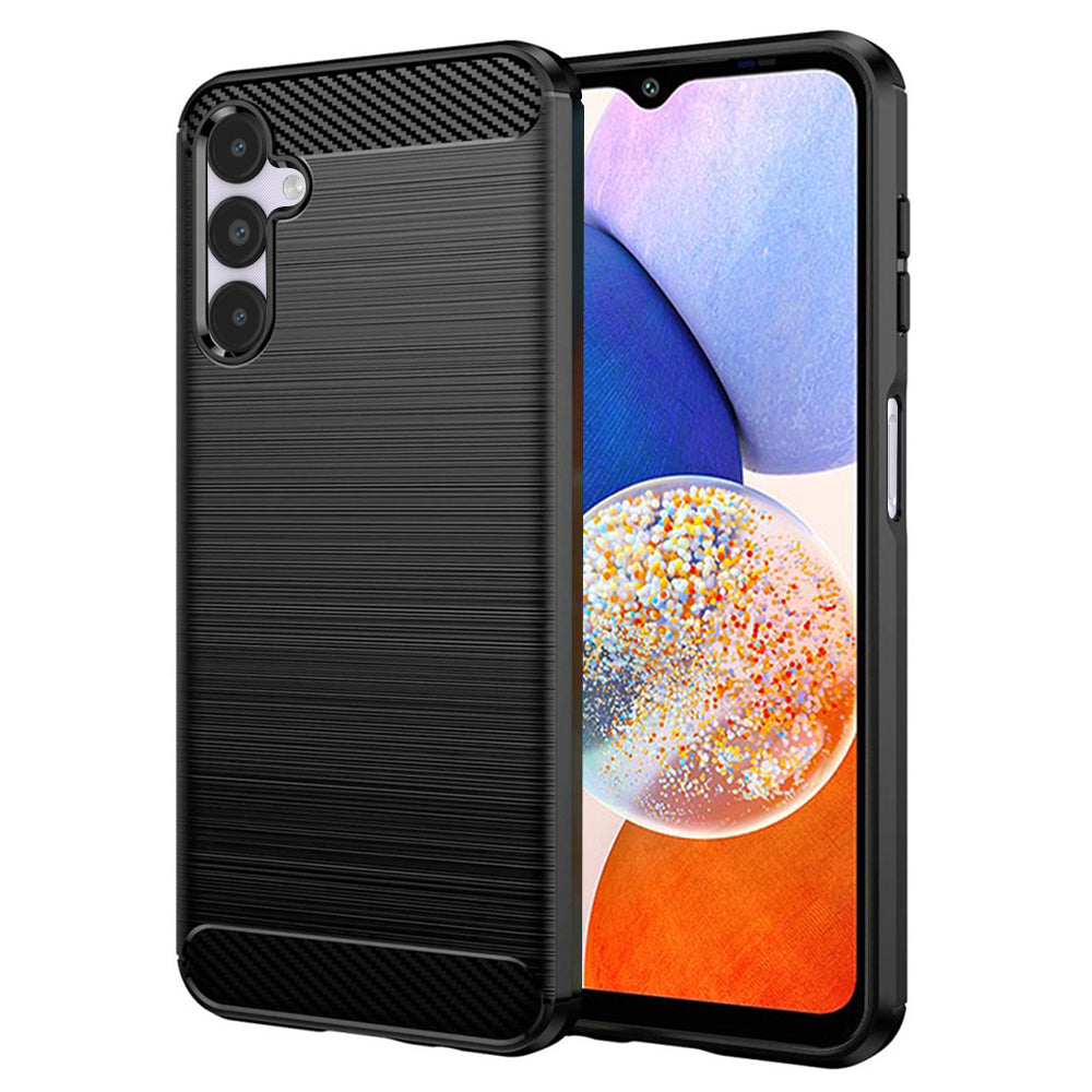 Coque pour Samsung Galaxy A14 A145 / A14 5G A146, Techsuit, Carbone, Noire