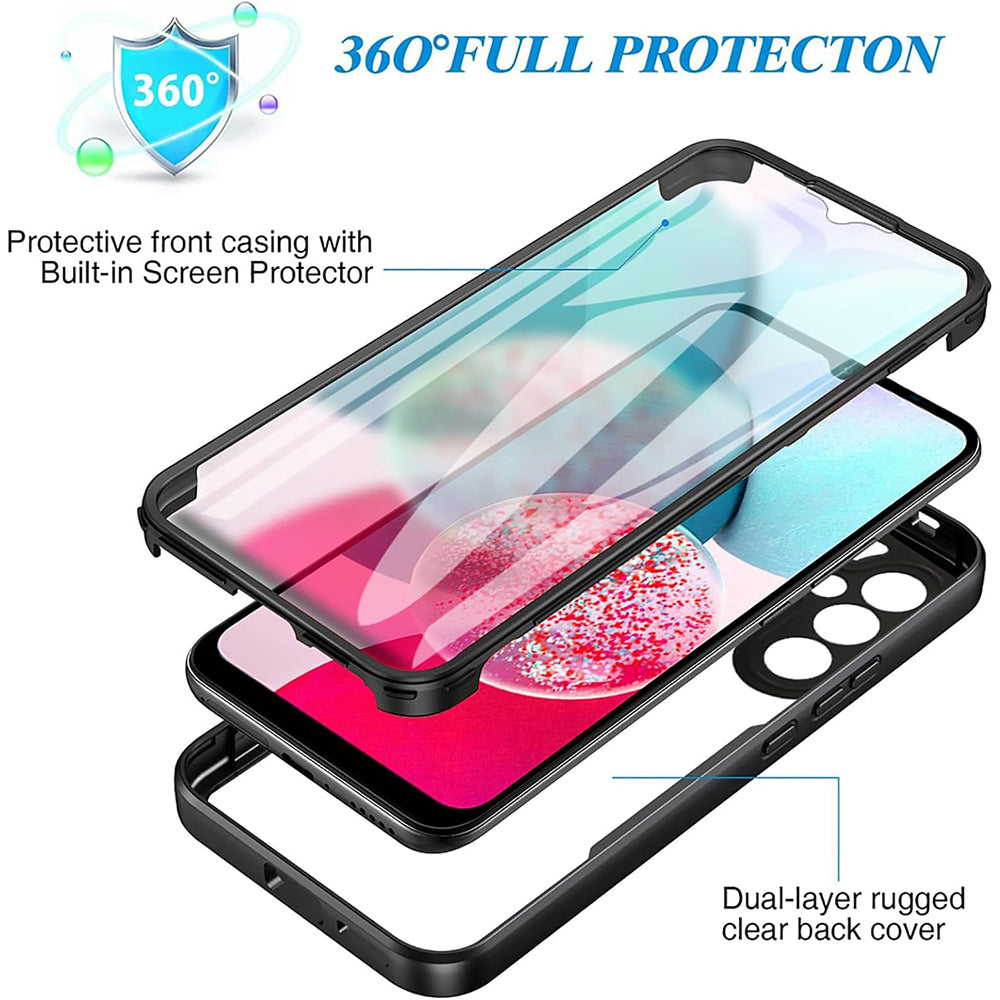 Coque pour Samsung Galaxy A14 A145 / A14 5G A146, Techsuit, ColorVerse 360, Noire