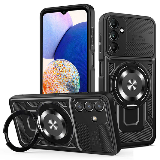 Hoes voor Samsung Galaxy A14 A145 / A14 5G A146, Techsuit, RuggedCam, Zwart