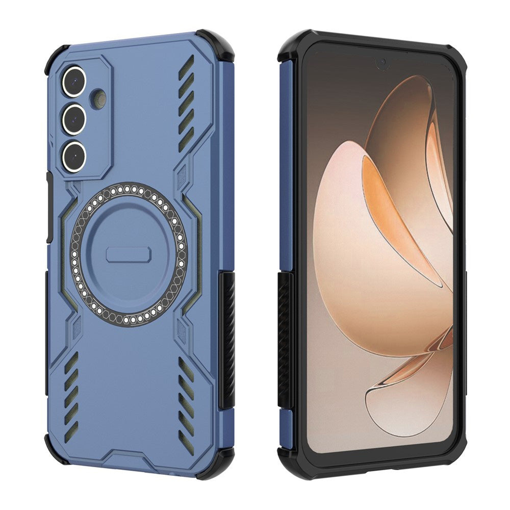 Coque MagSafe pour Samsung Galaxy A15 5G A156 / A15 A155, Techsuit, ArmorMag, Bleue