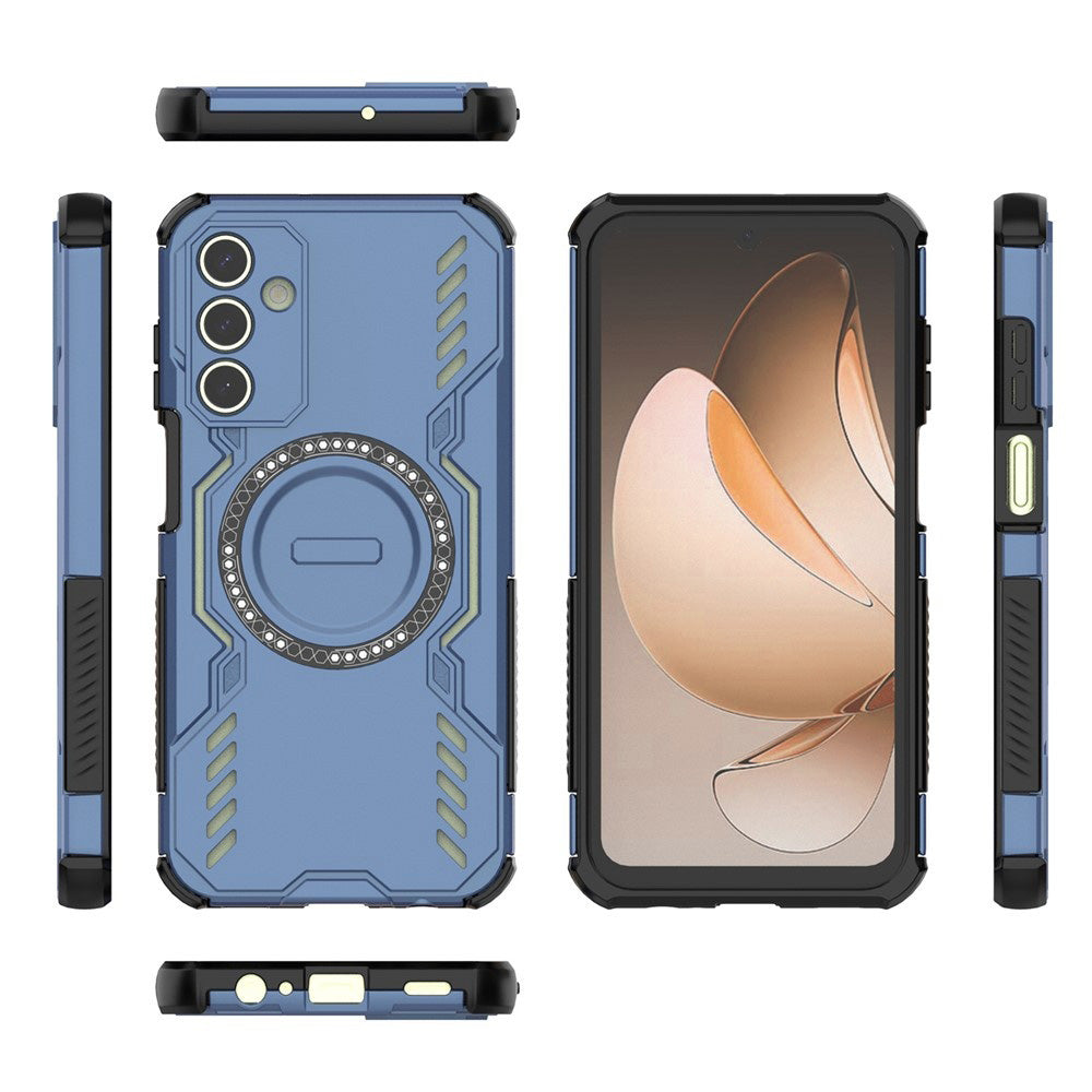 Coque MagSafe pour Samsung Galaxy A15 5G A156 / A15 A155, Techsuit, ArmorMag, Bleue