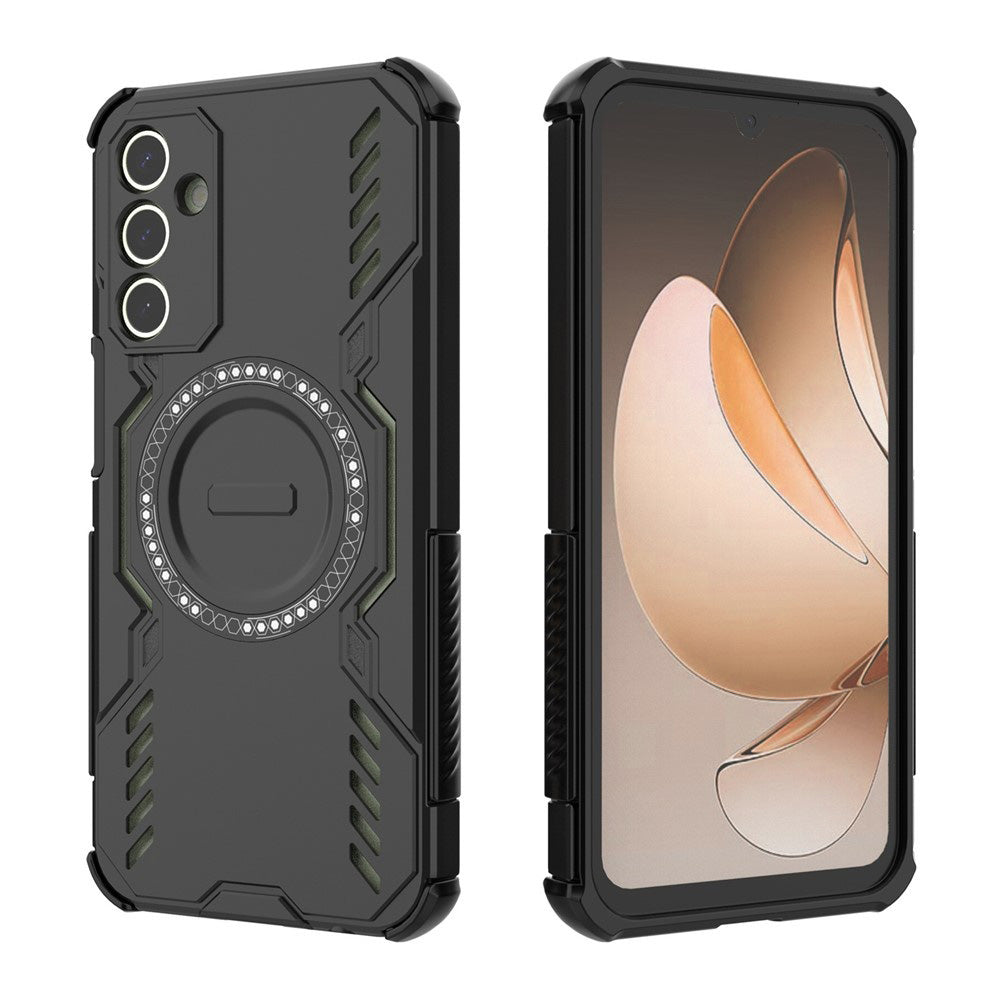 Coque MagSafe pour Samsung Galaxy A15 5G A156 / A15 A155, Techsuit, ArmorMag, Noire