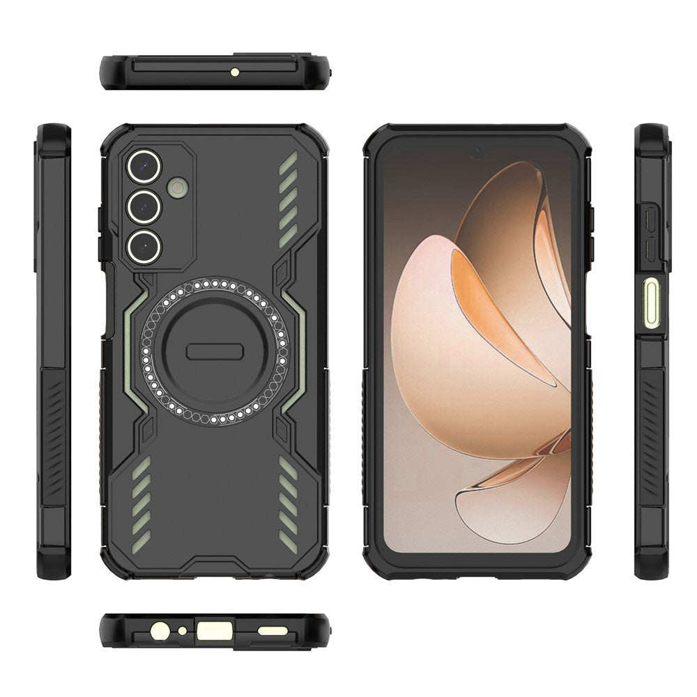 Coque MagSafe pour Samsung Galaxy A15 5G A156 / A15 A155, Techsuit, ArmorMag, Noire