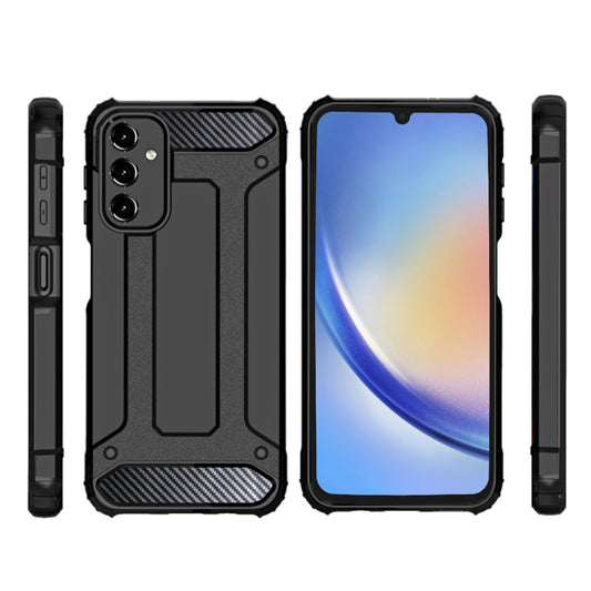 Coque pour Samsung Galaxy A15 5G A156 / A15 A155, Techsuit, Hybrid Armor, Noire