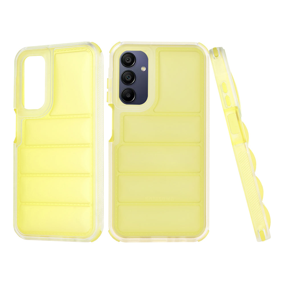 Hoes voor Samsung Galaxy A15 5G A156 / A15 A155, Techsuit, Wave Shield, Geel