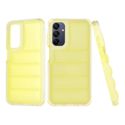 Hoes voor Samsung Galaxy A15 5G A156 / A15 A155, Techsuit, Wave Shield, Geel
