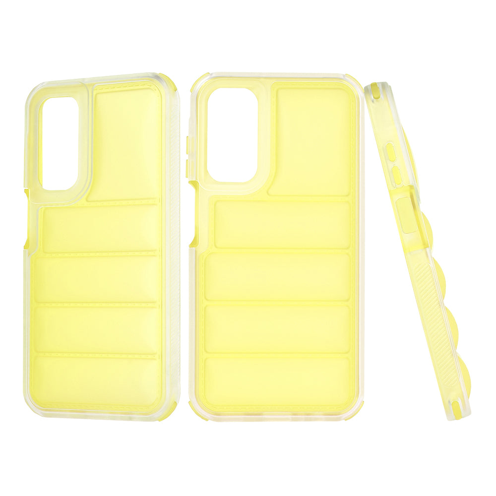 Hoes voor Samsung Galaxy A15 5G A156 / A15 A155, Techsuit, Wave Shield, Geel