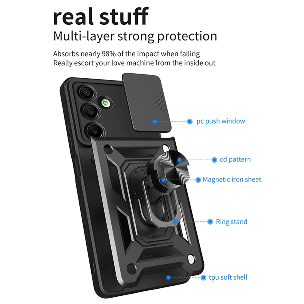 Hoes voor Samsung Galaxy A16 5G A166 / A16 4G A165, Techsuit, CamShield, Blauw