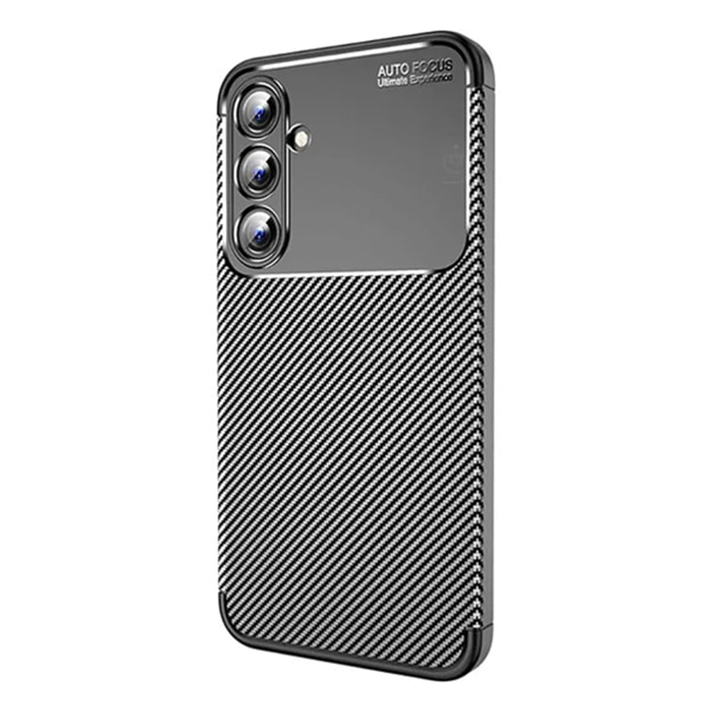 Hülle für Samsung Galaxy A16 5G A166 / A16 4G A165, Techsuit, CarbonFiber, Schwarz