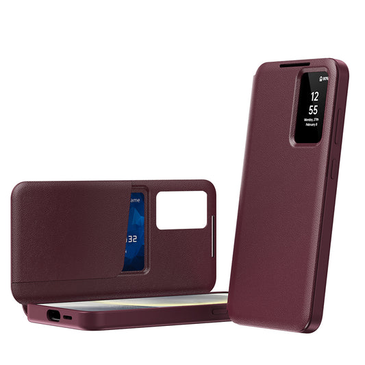 Hülle für Samsung Galaxy A16 5G A166 / A16 4G A165, Techsuit, SmartView, Rot