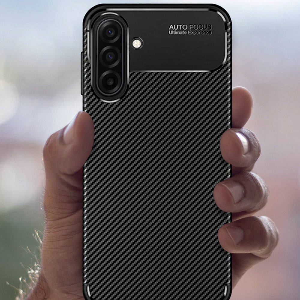 Hülle für Samsung Galaxy A17 5G, Techsuit, CarbonFiber, Schwarz