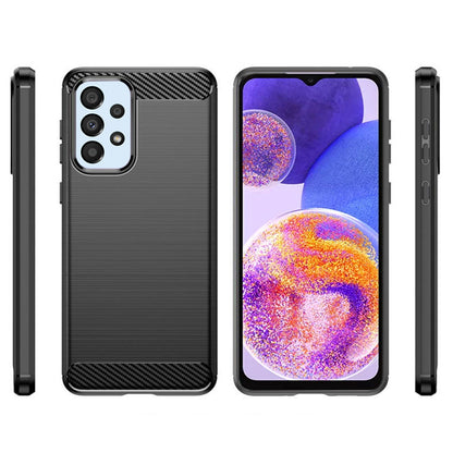 Hoes voor Samsung Galaxy A23 5G A236 / A23 A235, Techsuit, Carbon, Zwart