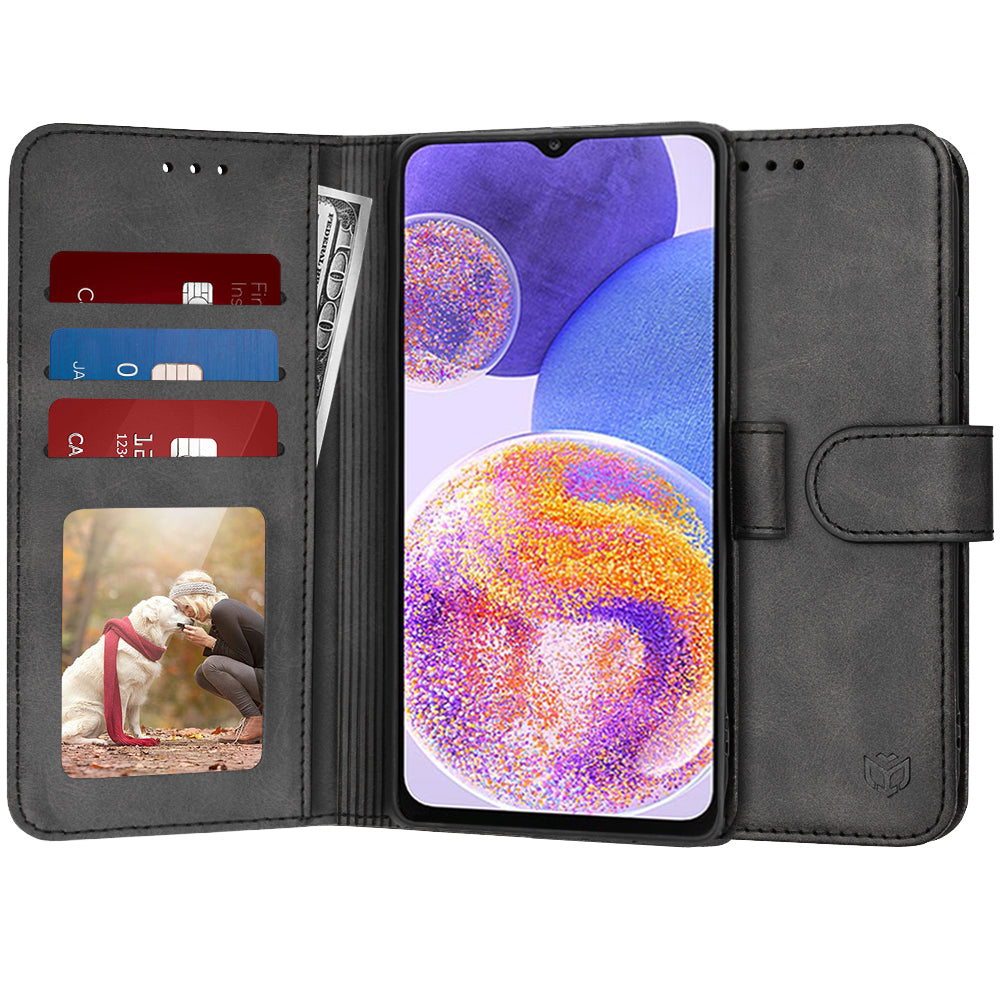 Coque pour Samsung Galaxy A23 5G A236 / A23 A235, Techsuit, Diary Book, Noire