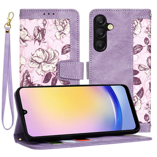 Hoes voor Samsung Galaxy A25 A256, Techsuit, FlipCraft, Paars