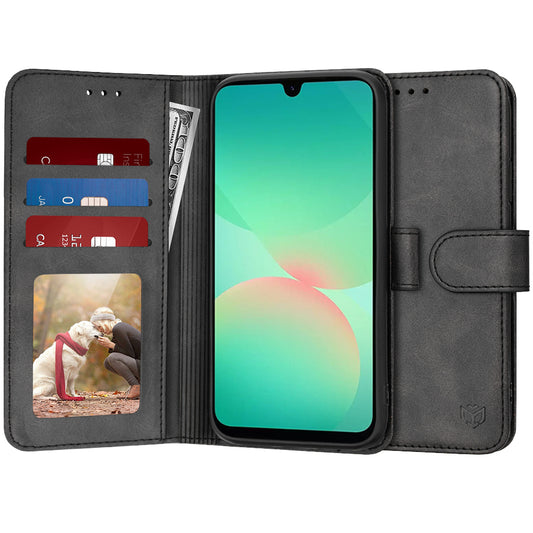 Hoes voor Samsung Galaxy A26 A266, Techsuit, Diary Book, Zwart
