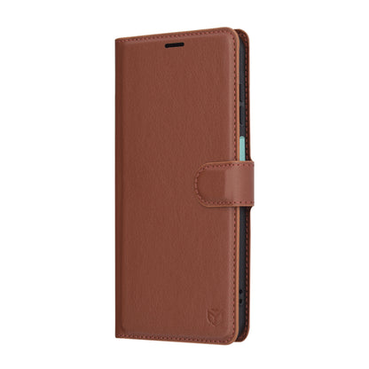 Coque pour Samsung Galaxy A26 A266, Techsuit, Leather Folio, Marron
