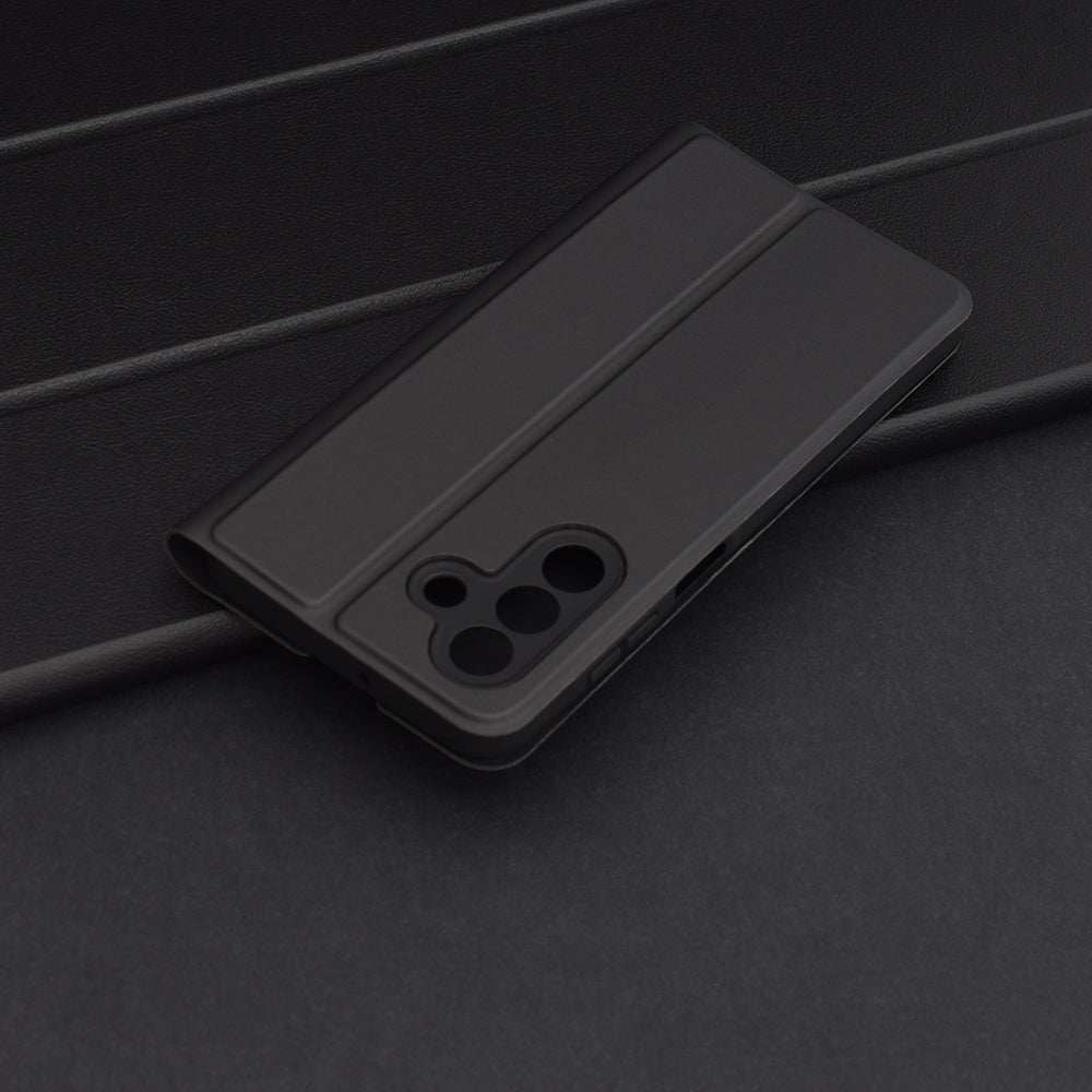 Hoes voor Samsung Galaxy A26 A266, Techsuit, Magskin Book, Zwart