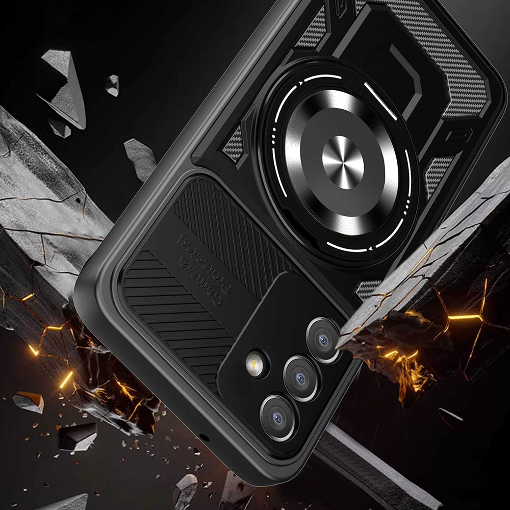 Hoes voor Samsung Galaxy A27 5G, Techsuit, RuggedCam, Zwart