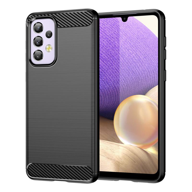 Coque pour Samsung Galaxy A32 5G A326, Techsuit, Carbone, Noire