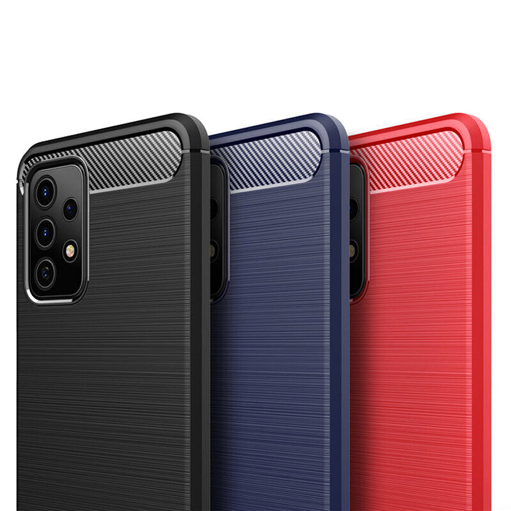 Coque pour Samsung Galaxy A32 5G A326, Techsuit, Carbone, Noire