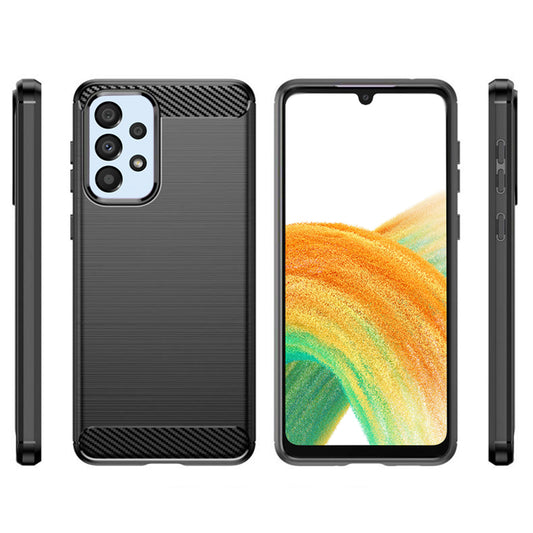 Hoes voor Samsung Galaxy A33 5G A336, Techsuit, Carbon, Zwart
