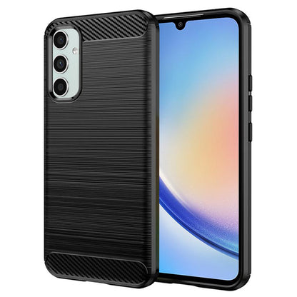 Coque pour Samsung Galaxy A34 A346, Techsuit, Carbone, Noire