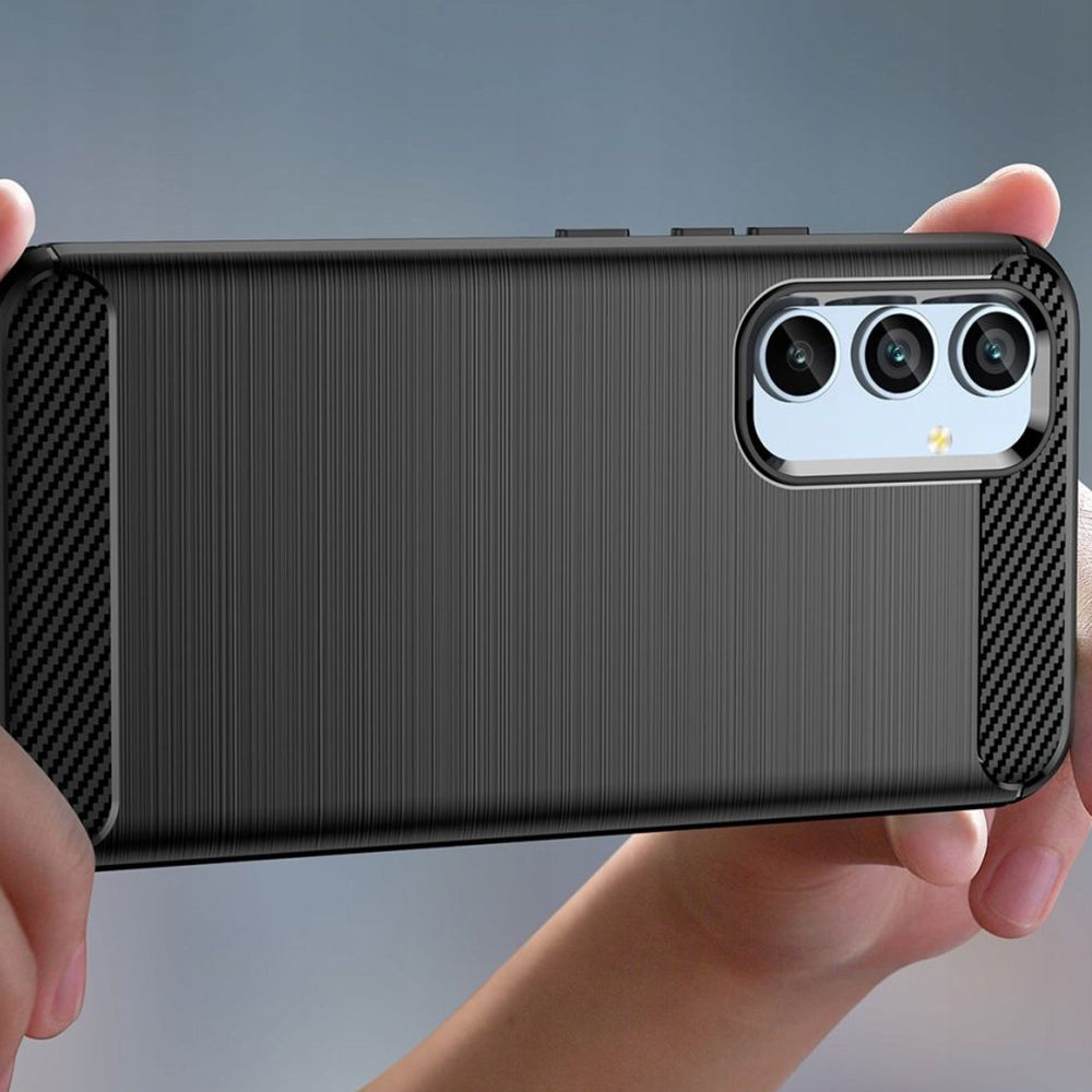 Coque pour Samsung Galaxy A34 A346, Techsuit, Carbone, Noire