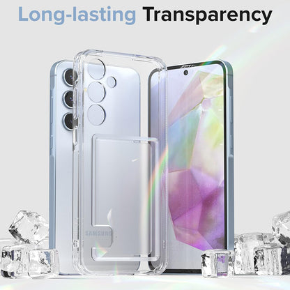 Hoesje voor Samsung Galaxy A35 5G A356, Ringke, Fusion Card, Transparant