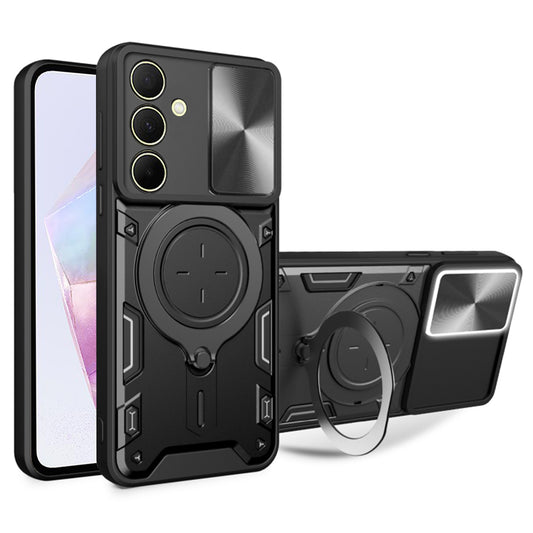 Hoes voor Samsung Galaxy A35 5G A356, Techsuit, CamGuard Pro, Zwart