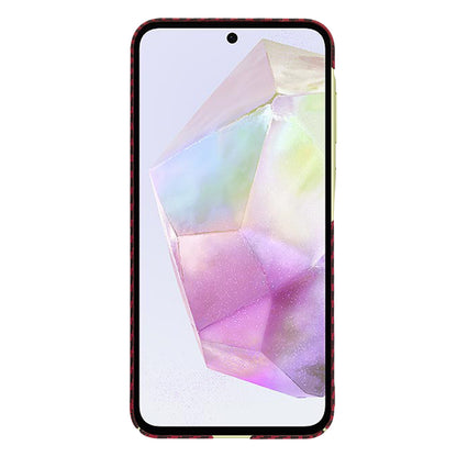 Hülle für Samsung Galaxy A35 5G A356, Techsuit, Carbonite FiberShell, Rot