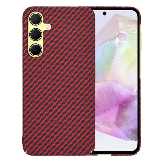 Hoes voor Samsung Galaxy A35 5G A356, Techsuit, Carbonite FiberShell, Rood