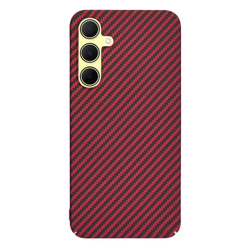 Hülle für Samsung Galaxy A35 5G A356, Techsuit, Carbonite FiberShell, Rot